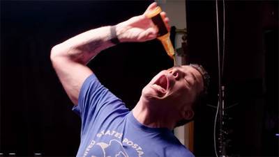 Steve-O Screams After Pouring Hot Sauce In His Eye Chugging A Whole Bottle On ‘Hot Ones’ - hollywoodlife.com