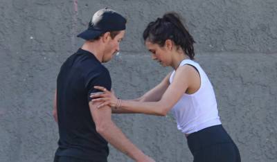 Nina Dobrev & Shaun White Work Up a Sweat Together During Outdoor Gym Session - www.justjared.com - Santa Monica