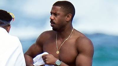 Michael B. Jordan Sizzles In Shirtless Photo As He Goes For A Dip In St. Bart’s — See Pic - hollywoodlife.com - Jordan