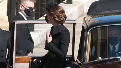 Kate Middleton Enters Solo at Prince Philip's Funeral After Arriving Alongside Prince William - www.justjared.com - county Windsor