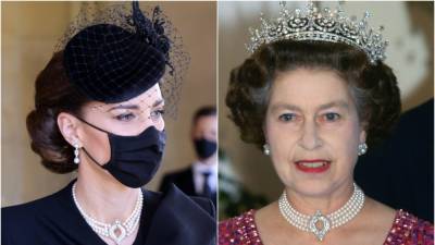 Kate Middleton Wore Queen Elizabeth's Pearl Necklace to Prince Philip's Funeral - www.glamour.com