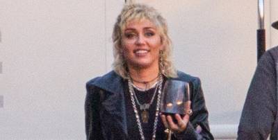 Miley Cyrus Wraps a Photo Shoot with a Glass of Wine - www.justjared.com - Montana - city Burbank