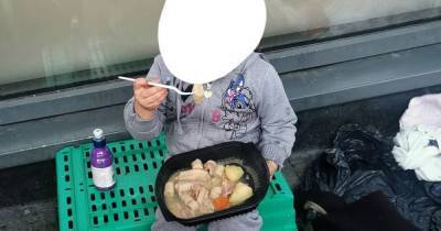 'Shameful' picture of homeless girl age four eating from a plastic tub causes fury - www.dailyrecord.co.uk - Dublin
