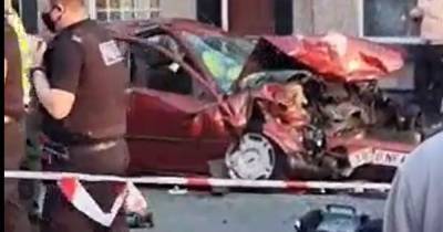 Horror two-car smash sparks large emergency service response - two people seriously injured - www.manchestereveningnews.co.uk