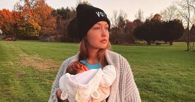 Gigi Hadid Styles Khai in Versace Sweatsuit — and She’s Officially the Best Dressed Baby - www.usmagazine.com