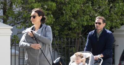 Frank and Christine Lampard step out for family walk with newborn baby Freddie and adorable pup in tow - www.ok.co.uk - London - George - county Frederick