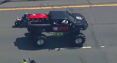 DMX's Casket Rides on Monster Truck En Route to Memorial Service - Watch Video - www.justjared.com