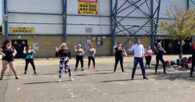 Anas Sarwar dances to Uptown Funk as he gatecrashes outdoor class to show off skills - www.dailyrecord.co.uk - Scotland - county Livingston