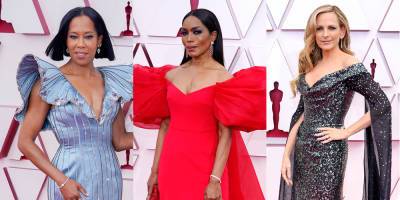 Regina King, Marlee Matlin, Angela Bassett & More Rock Statement Sleeves on the 2021 Oscars Red Carpet! - www.justjared.com
