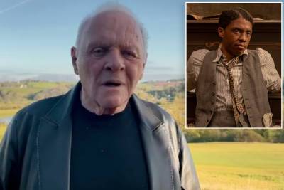 Anthony Hopkins gives belated Oscars ‘speech’ with tribute to Chadwick Boseman - nypost.com