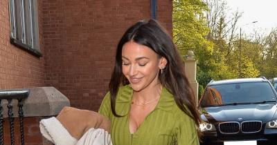 Michelle Keegan glows as she steps out in pared-down look after spending time with friends - www.ok.co.uk - county Cheshire