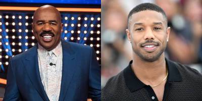 Michael B. Jordan Would Jump At The Chance To Be on 'Celebrity Family Feud' Hosted By Steve Harvey - www.justjared.com - Jordan