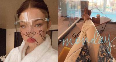 Gigi Hadid is all about safety on a workday as she posts a selfie adorning a face shield; Says 'Kiss my mask' - www.pinkvilla.com