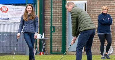 Kate Middleton laughs hysterically at Prince William as they play golf in latest royal visit - www.ok.co.uk - county Durham