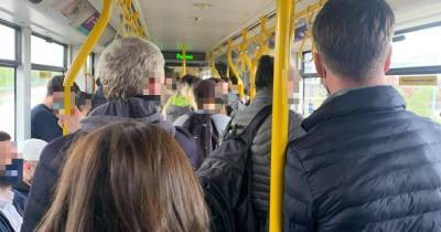 "It's like being sardines" - Pregnant woman slams busy Metrolink service with 'no social distancing at all' - www.manchestereveningnews.co.uk - city Media