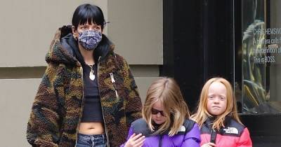 Lily Allen treats kids Marnie and Ethel to adorable matching coats during mother-daughter shopping trip - www.ok.co.uk - city Manhattan, state New York - New York