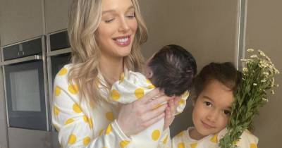 Helen Flanagan poses with her three children in matching yellow pyjamas in adorable Easter-themed snaps - www.ok.co.uk