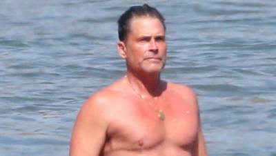 Rob Lowe, 57, Looks Buff As He Goes For A Shirtless Swim In Santa Barbara — See Pics - hollywoodlife.com - Santa Barbara