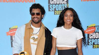 Ciara Russell Wilson’s Kids Future, 6, Sienna, 3 Win, 8 Mos. Are So Excited Posing With Easter Bunny - hollywoodlife.com