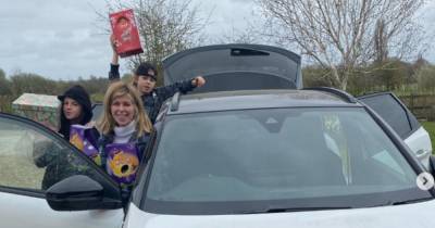 Kate Garraway delivers easter eggs with her children in loaned car after previous one was stolen by thieves - www.ok.co.uk