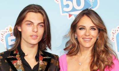 Elizabeth Hurley shares showstopping bikini throwback with son Damian for this special reason - hellomagazine.com