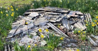 Fly-tippers dump metal lined with asbestos in Scots woodland - www.dailyrecord.co.uk - Scotland