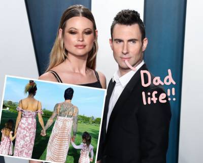 Adam Levine Sports Matching Pink Dress With Behati Prinsloo & Daughters In Adorable Pic! - perezhilton.com