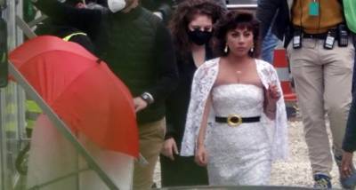 PHOTOS: Lady Gaga is a vision in white as she is snapped on House of Gucci set while filming wedding scene - www.pinkvilla.com - Italy