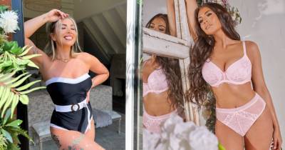 Olivia Bowen flaunts stunning figure in skimpy swimsuit from pal Jess Wright's latest collection - www.ok.co.uk - Britain