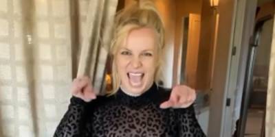 Britney Spears Rocks a Leopard Bodysuit in a Cute 'Try On' Video - Get the Look! - www.justjared.com