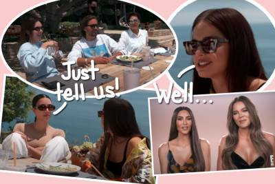 Kim Kardashian Straight-Up Asks Addison Rae If She's Hooking Up With Kourtney! - perezhilton.com