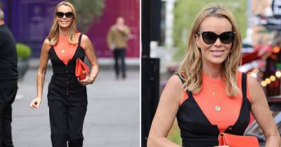 Amanda Holden covers up to avoid wardrobe malfunction in £6.99 Zara crop top - www.ok.co.uk