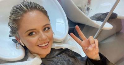 Emily Atack's hair transformation as she debuts lengthy hair extensions and a summer blonde hue - www.ok.co.uk