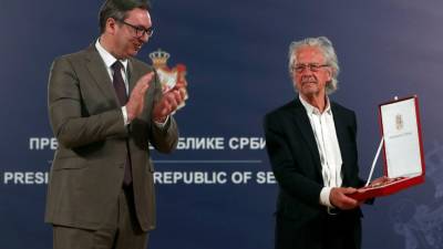 Serbia gives award to 2019 Nobel Literature winner Handke - abcnews.go.com - Austria - Eu - Serbia - city Belgrade, Serbia - Bosnia And Hzegovina