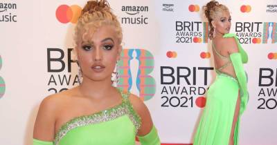 BRIT Awards 2021: Mabel wows in a custom lime green cut out dress - www.msn.com