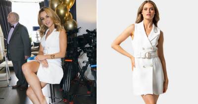 Amanda Holden puts on a leggy display in white tuxedo dress — copy her look here - www.ok.co.uk - Britain