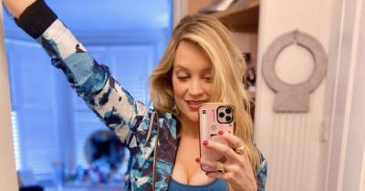 Laura Whitmore wows in blue gym gear and sports bra as she shows off figure weeks after giving birth - www.ok.co.uk