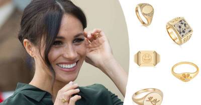 11 best signet rings for women - the 2021 pinky ring trend Meghan Markle loves - www.msn.com