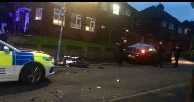 Rider of stolen motorbike 'carried away' from scene of smash after police chase - www.manchestereveningnews.co.uk