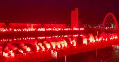 Rangers fans let off hundreds of red flares over River Clyde ahead of historic trophy day - www.dailyrecord.co.uk