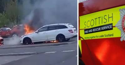 Car bursts into flames in East Kilbride car park - www.dailyrecord.co.uk