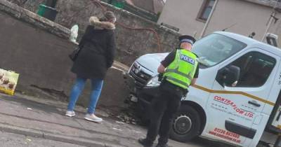 Truck mows down pedestrian and careers through wall in Fife crash - www.dailyrecord.co.uk