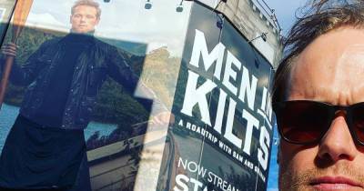 Sam Heughan fans claim they can see under his kilt as huge posters appears in George Square - www.dailyrecord.co.uk - Britain - George