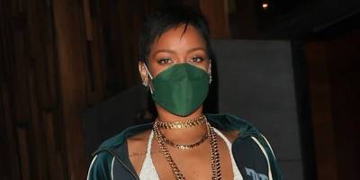 Rihanna Rocks a Pixie Cut as She Grabs Dinner in L.A. - www.justjared.com