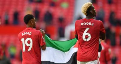 Israel striker edits image of Manchester United's Pogba and Amad carrying Palestine flag - www.manchestereveningnews.co.uk - Manchester - Israel - Palestine