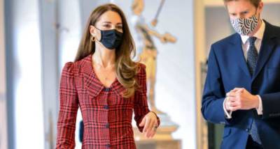 PHOTOS: Kate Middleton looks spectacular in a red plaid dress as she steps out solo for gallery reopening - www.pinkvilla.com - Hollywood