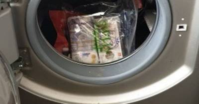 Police find £9,000 of suspected 'dirty money' stashed in washing machine - www.dailyrecord.co.uk