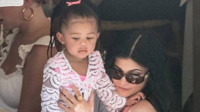Kylie Jenner Stormi Webster, 3, Rock Matching $350 Versace Bikinis on Tropical Vacation - hollywoodlife.com