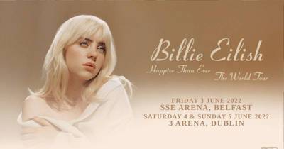 Billie Eilish is heading to Belfast with her Happier Than Ever world tour! - www.msn.com - Britain - USA - New Orleans