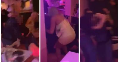 'It's not boujee at all...' shocking footage shows customers screaming and champagne glasses being thrown into air as brawl breaks out at new £1m city centre restaurant - www.manchestereveningnews.co.uk
